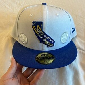7 1/8 fitted Golden state warriors hat by new era 59 fifty